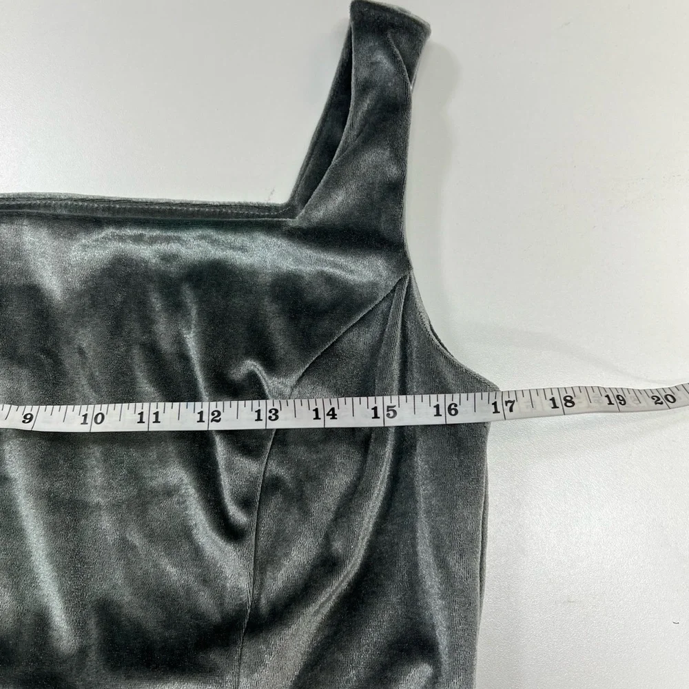 Velvet Sage Green Bustier Bodice Style Top Size Medium - Picture 4 of 11